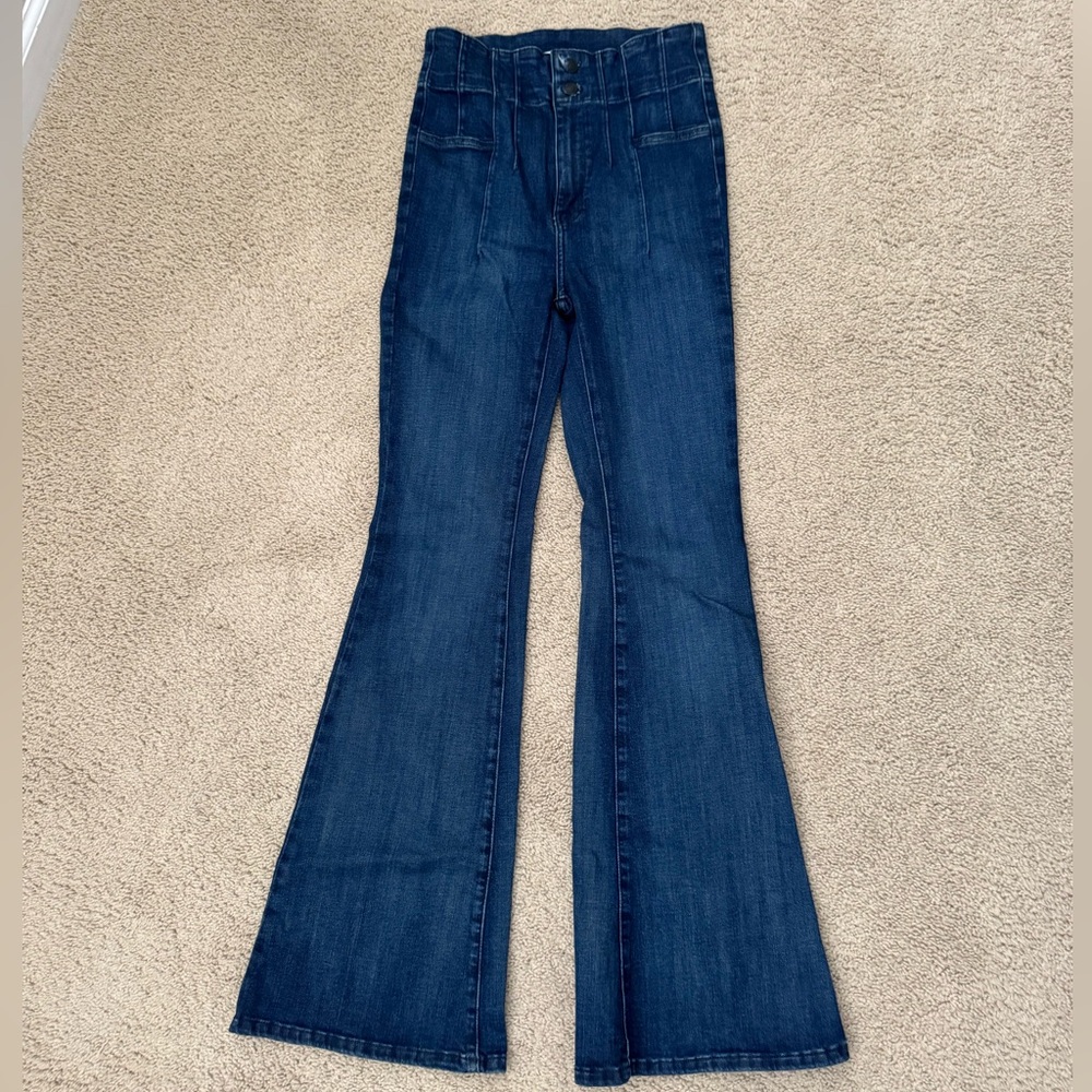 We The Free Dark Blue Flare Jeans